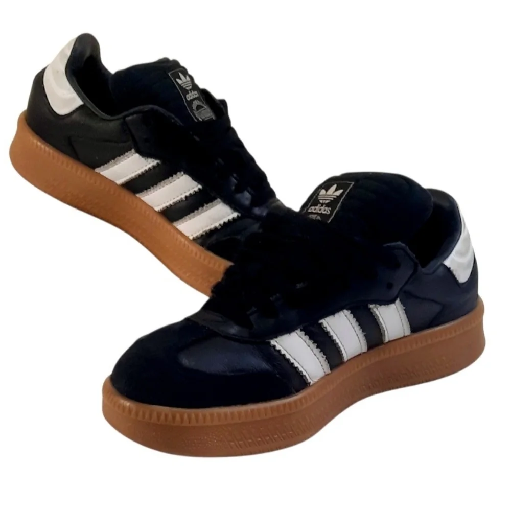 Kids adidas Originals Samba XLG Black White Gum Platform Casual IE1379